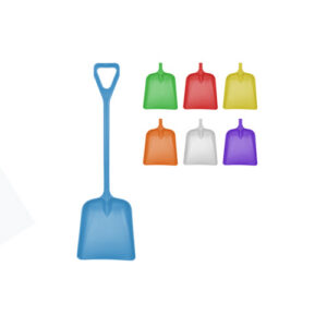 Kühvel, D-käepide, 347x410x1110 mm, punane