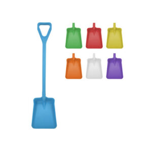 Kühvel, D-käepide, 279x362x1107 mm, kollane